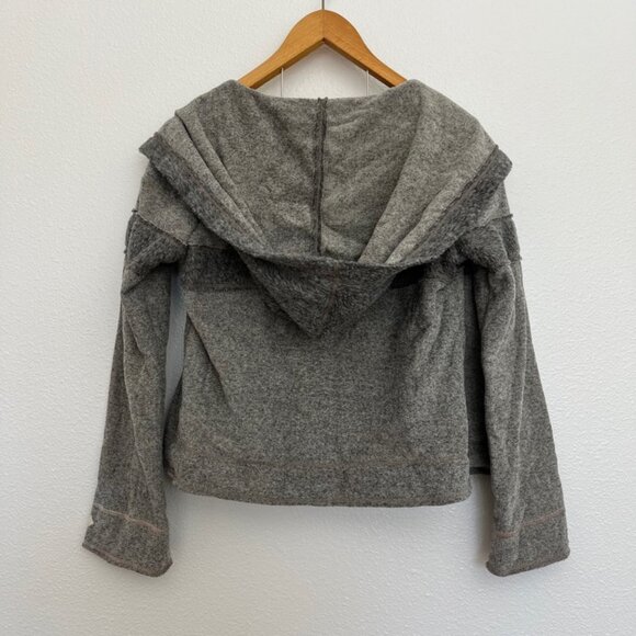 Prana Breathe Button Detail Fleece Lined Sz M Hoodie Grunge Vintage - Picture 13 of 15